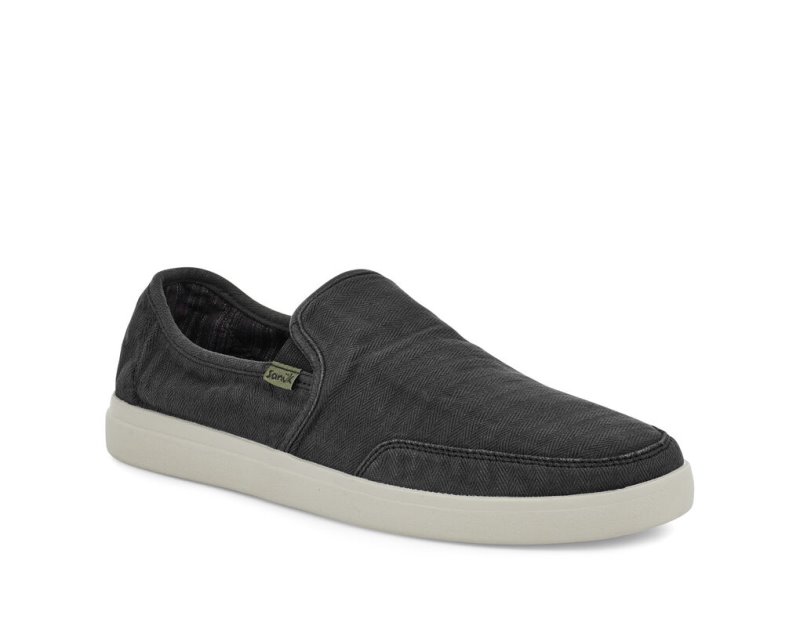 Chaussures Sanuk Vagabond Slip-On Sneaker Wash Vegan Homme - Noir OBKGME835